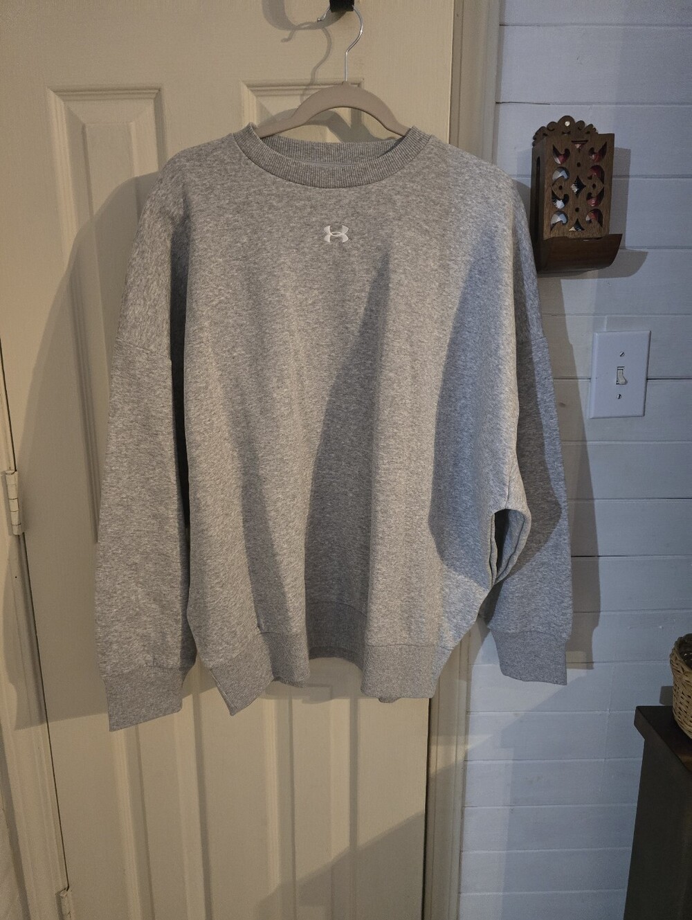 Under Armour Light Gray Crewneck Sweatshirt.
